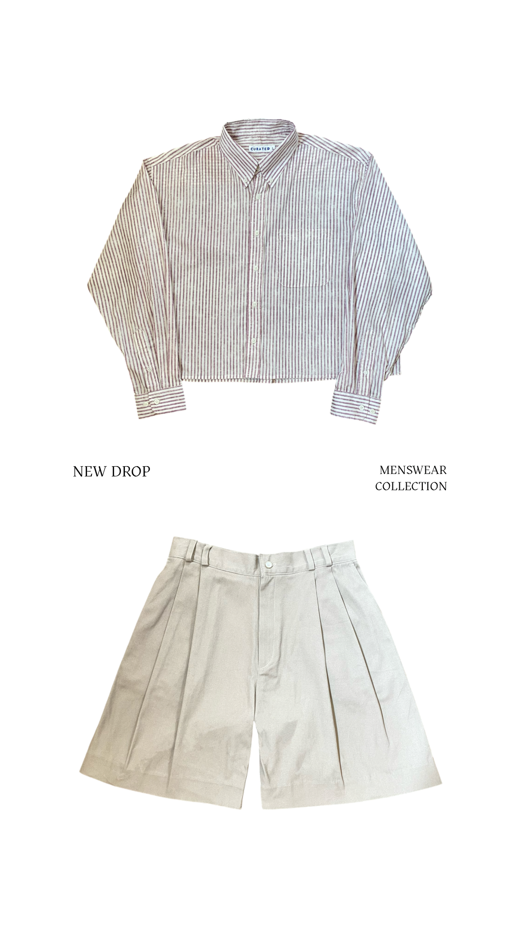 Cropped striped shirt