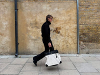 Black Canvas Weekender + silver hardware