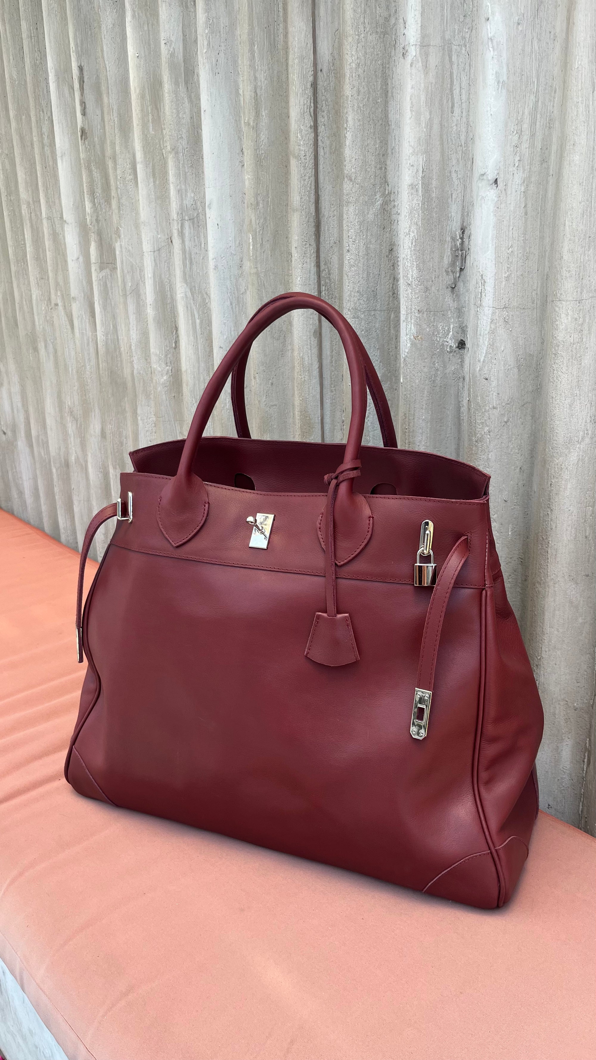 Sac de voyage en cuir marron