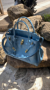Mini sac weekender crème avec bandoulière