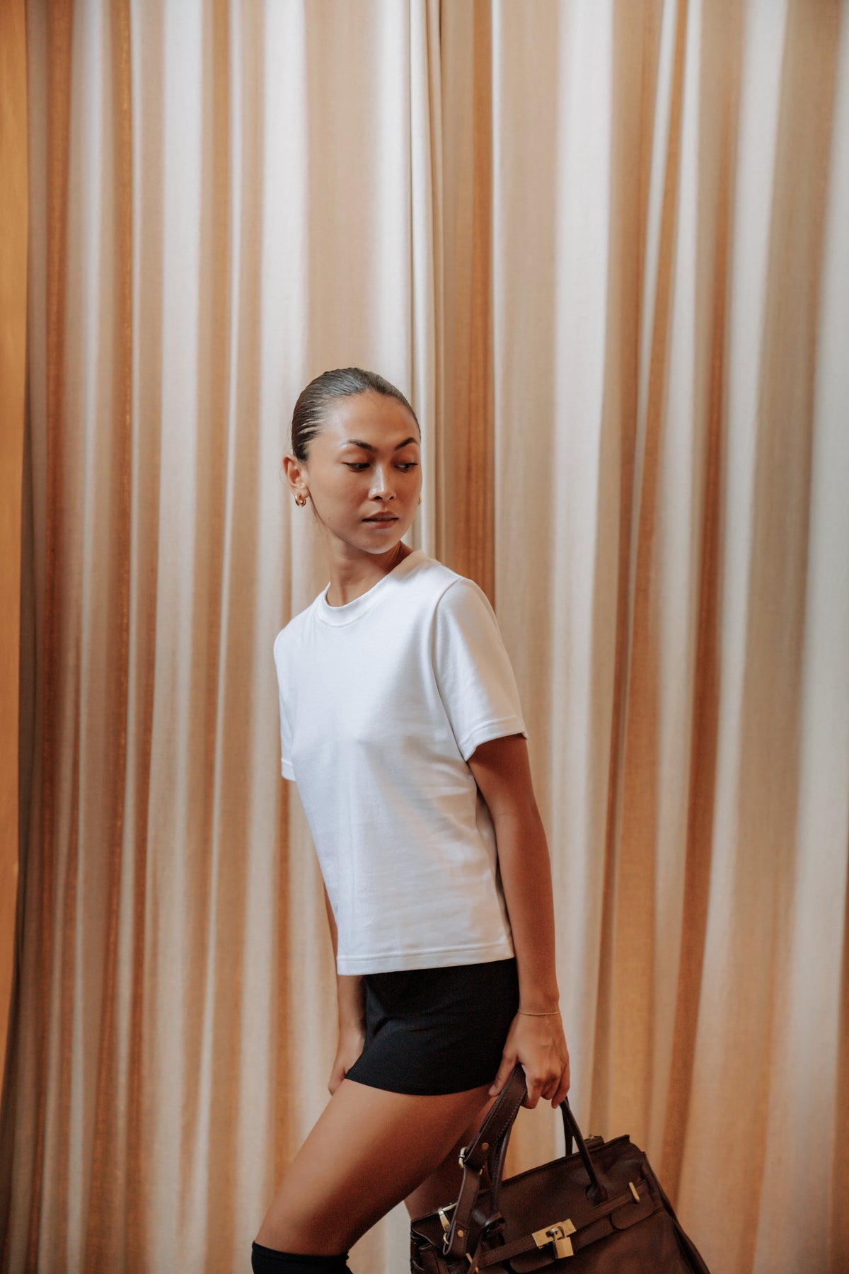 Boxy white tee